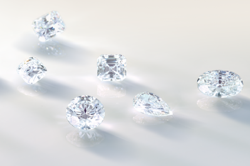 loose diamonds various shapes and sizes