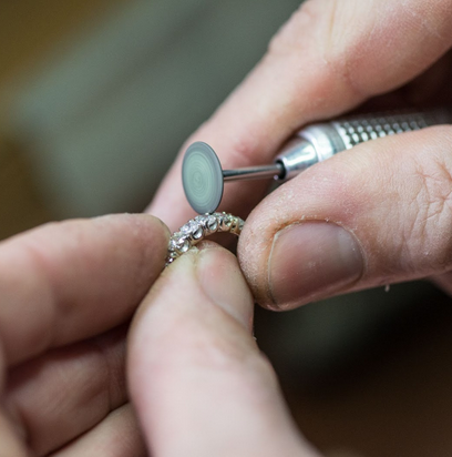 Handcrafted custom jewelry design details