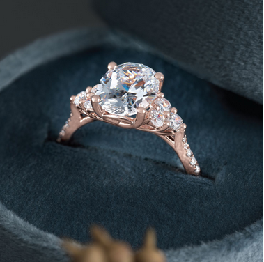 Elegant diamond Unique Engagement rings on display
