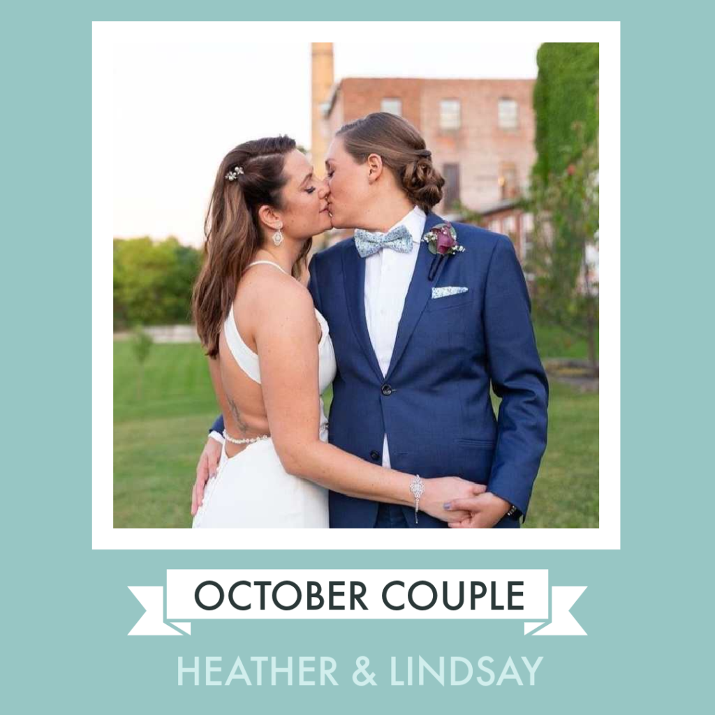 October couple of the month winner Heather & Lindsay wedding photo