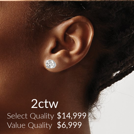 2ctw diamond stud earrings